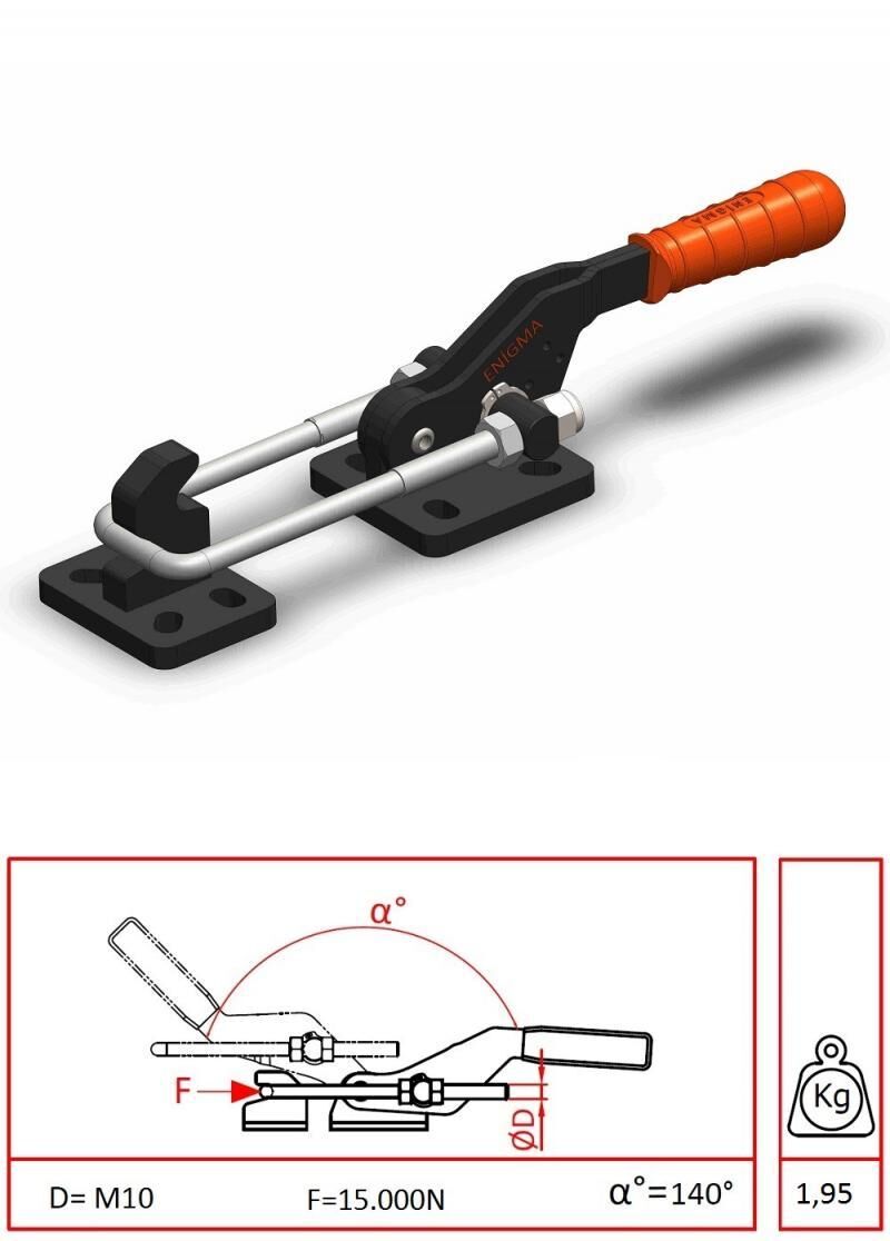 Enigma  1381 U Ağır Seri Kancalı Bağlantı Elemanı Klemp (13510 Y)