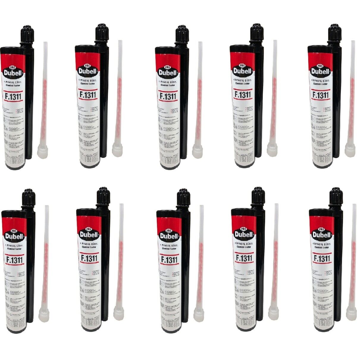 Ems F.1311 Epoksi Kimyasal Dübel 345 ml 10 Adet (ÜCRETSİZ KARGO)
