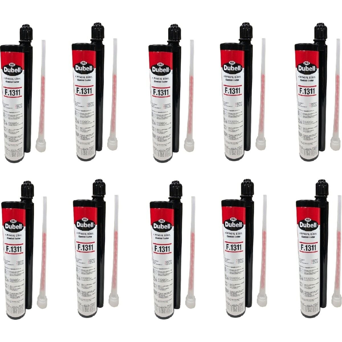 Ems F.1311 Epoksi Kimyasal Dübel 345 ml 10 Adet (ÜCRETSİZ KARGO)