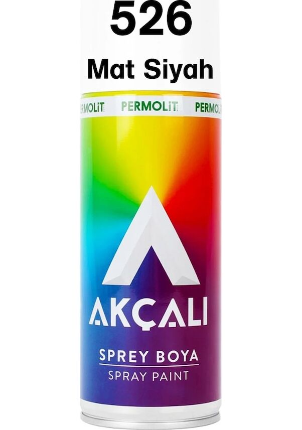 Akçalı 526 Mat Siyah Sprey Boya
