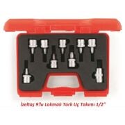 Izeltaş 9'lu Lokmalı Tork Uç Takımı 1/2''