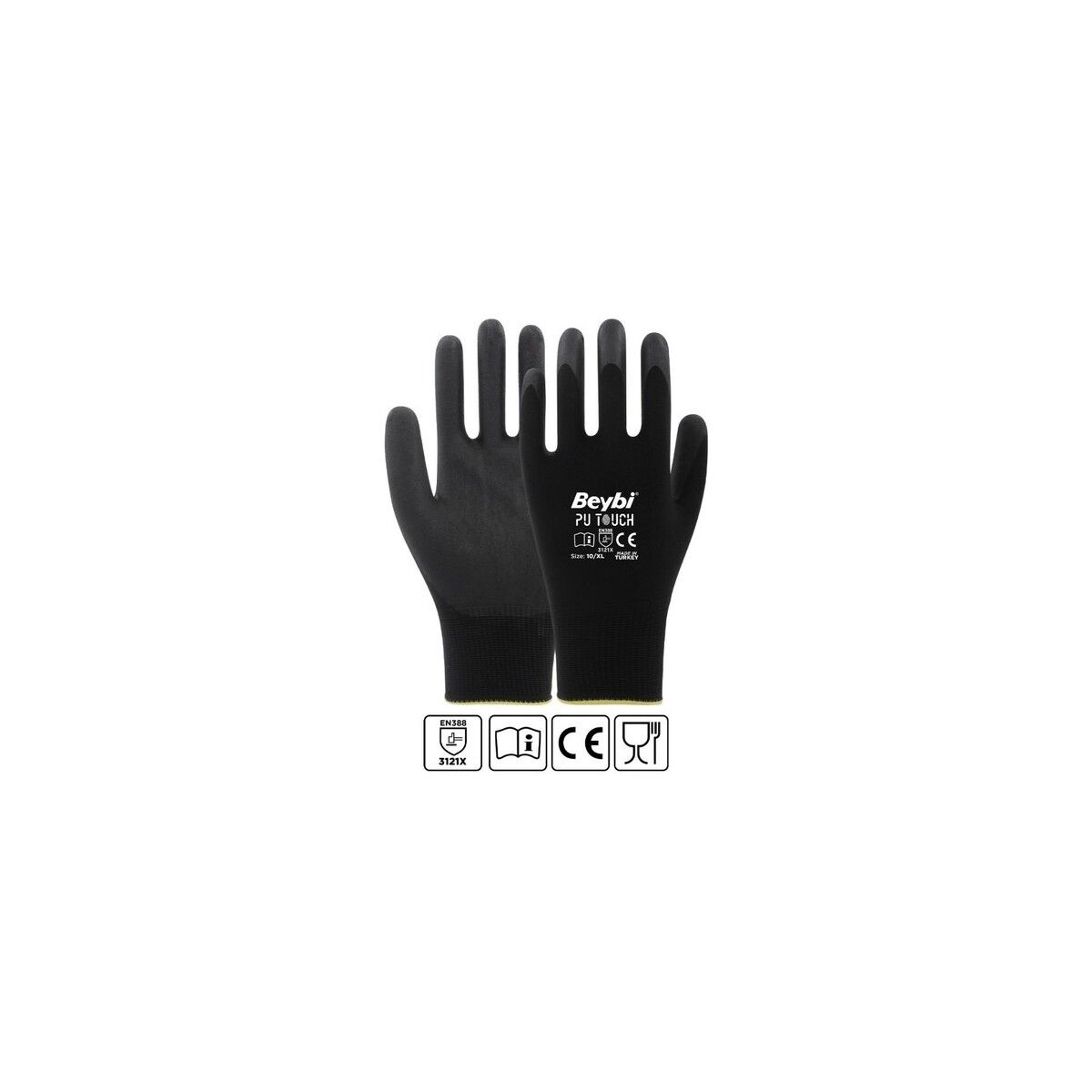 Pu Touch No:9 Polyester Astarlı Poliüretan Kaplı Hassas Montaj Eldiveni  1 Çift