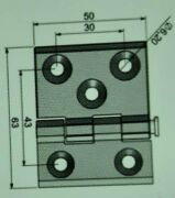 50x63 Yaprak Menteşesi (Krom Kaplı) - Sac