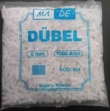 Made Plastik Dubel 6 Mm ( 1000 Adet )