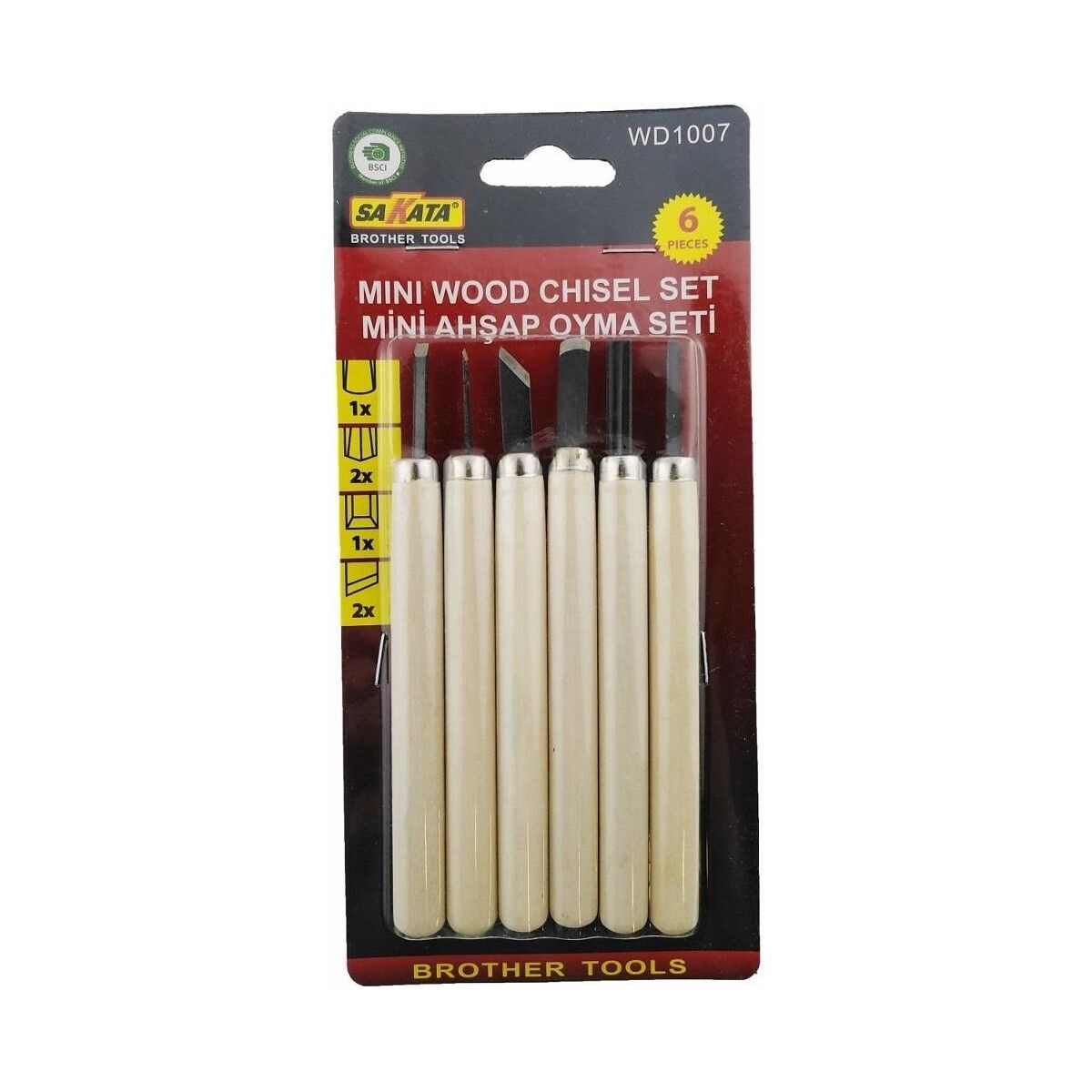 Wd 1007 Ahşap Oyma Seti 6 Parça