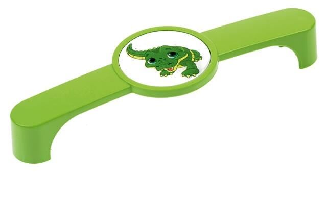 Çocuk Odası Yeşil Timsah Dolap Mobilya Kulp,Düğme,Askı 1 Adet (Sert Plastik) KULP