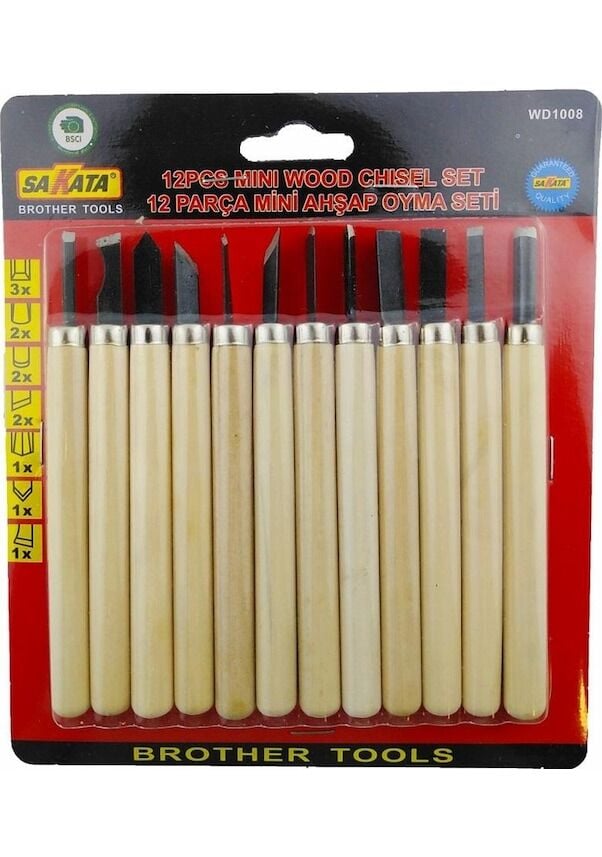 Sakata Wd 1008 Ahşap Oyma Seti 12 Parça