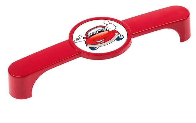 Çocuk Odası Kırmızı Araba Dolap Mobilya Kulp,Düğme,1 Adet (Sert Plastik)