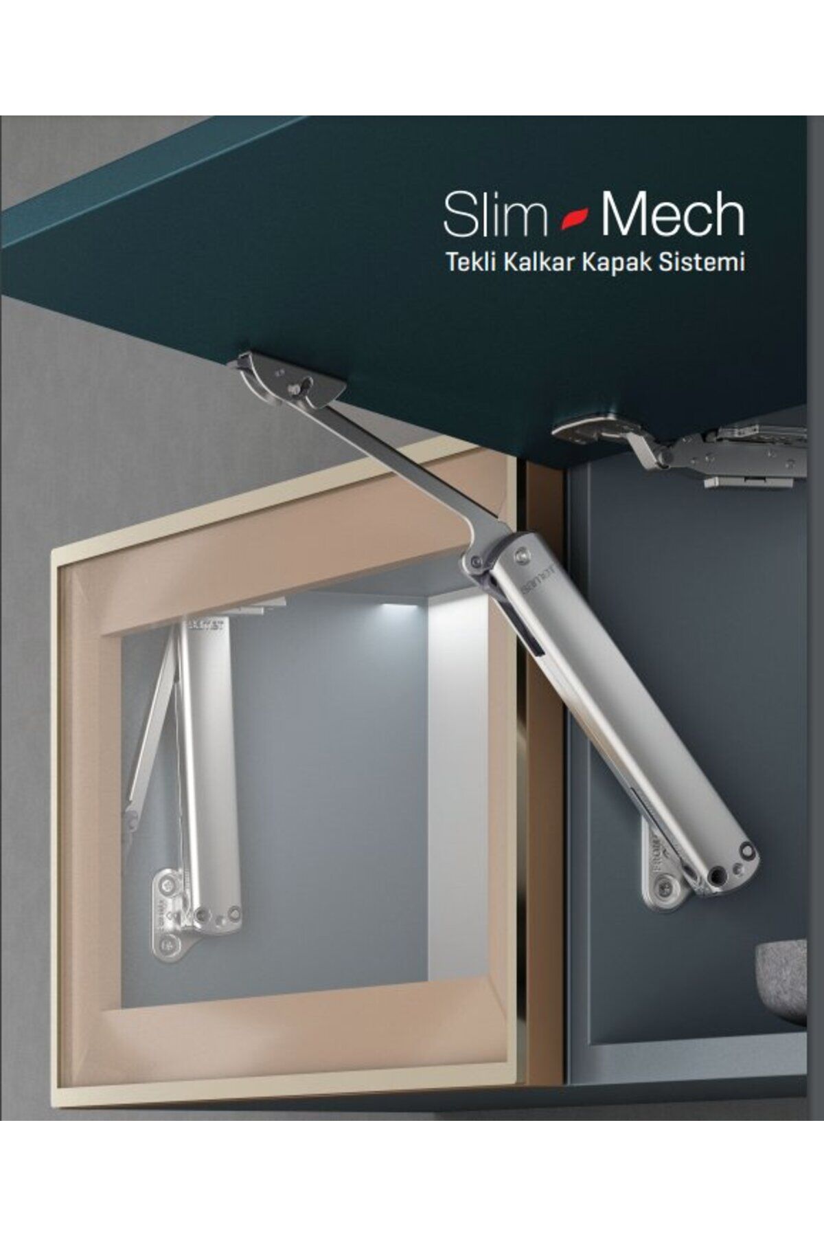 Slim-mech C kalkar kapak amortisörü 2li Paket