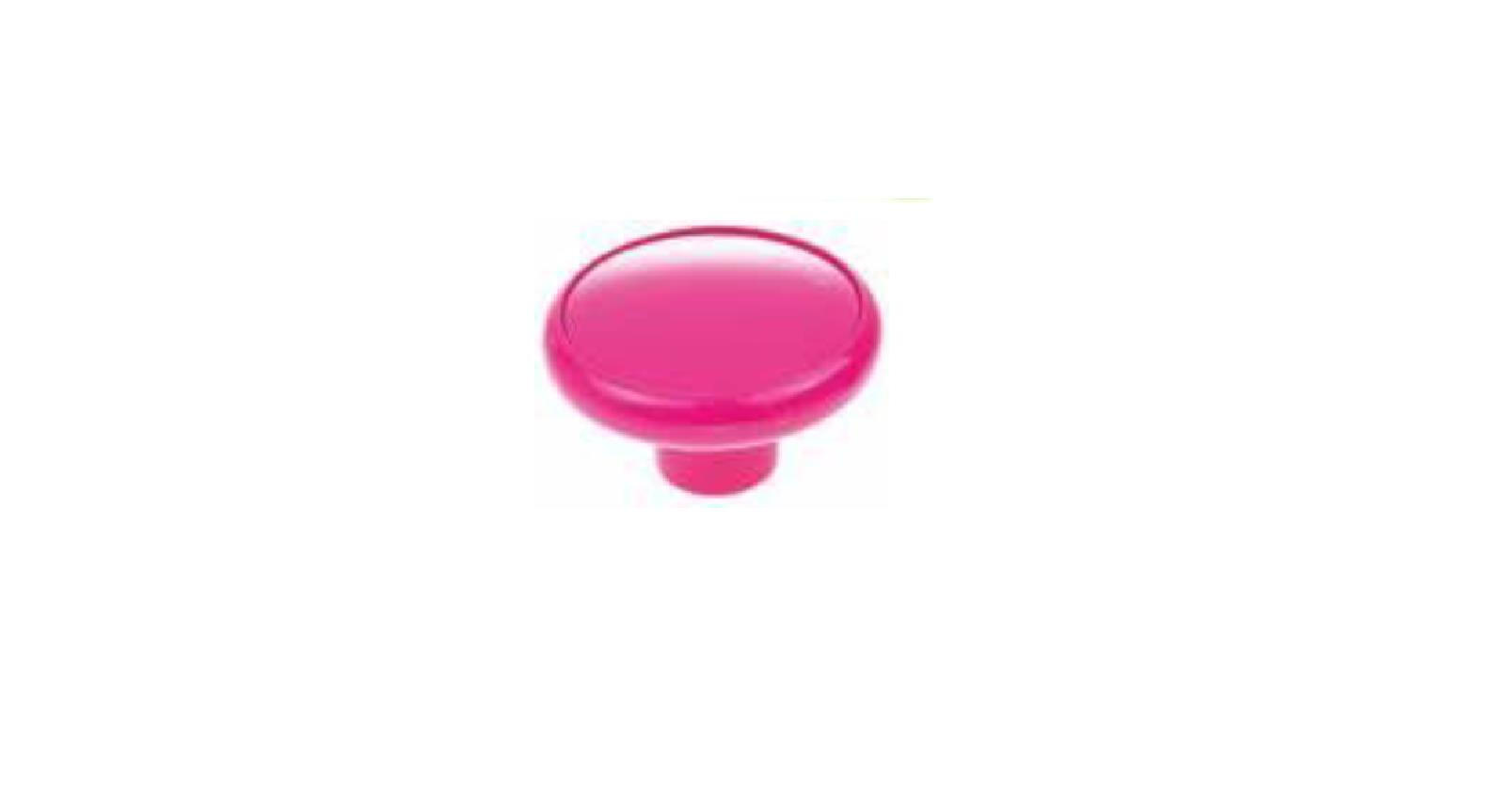 Plastik Rengarenk Dolap ,Çekmece Düğmeleri 55 mm 1 Adet (Sert Plastik) Pembe