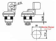 Asmalı Mandallı Kilit (Düz Dil)
