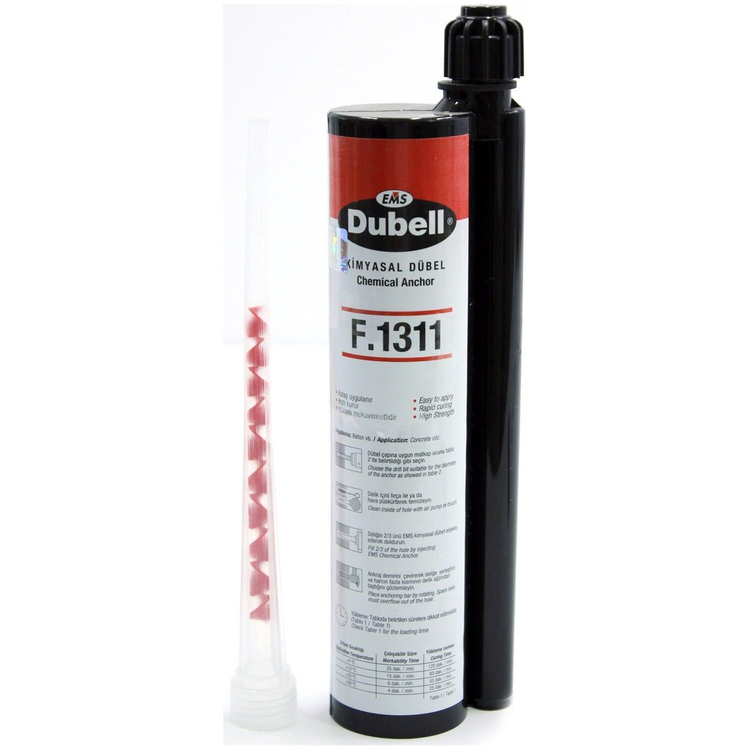 EMS DUBELL F.311 PE 345 ML KİMYASAL DÜBEL TR-EN