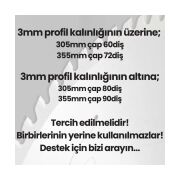 Ø355X2.40X25.4X90Z Dry Cut Metal Kronberg Demir Profil Testeresi