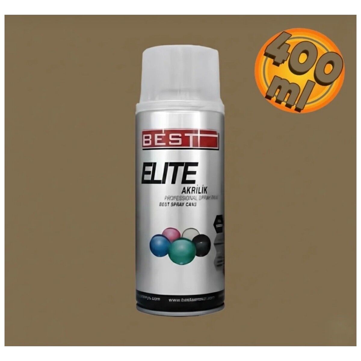 Best Elite Akrilik Sprey Boya Ral 8003 Açık Kahve Renk Sprey Boya 400 ml