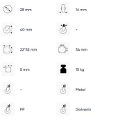 Hırdavatım 28 lik Sabit Bavul Tekeri (4 Adet)