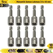 Manyetik Somun Lokması 8 x 45 mm (10 Adet)