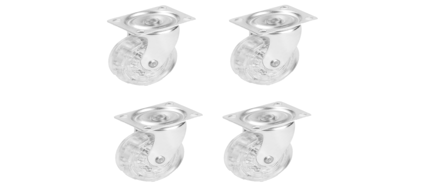 Hırdavatım 40 lık Tablalı Şeffaf Tekerlek (4 Adet)