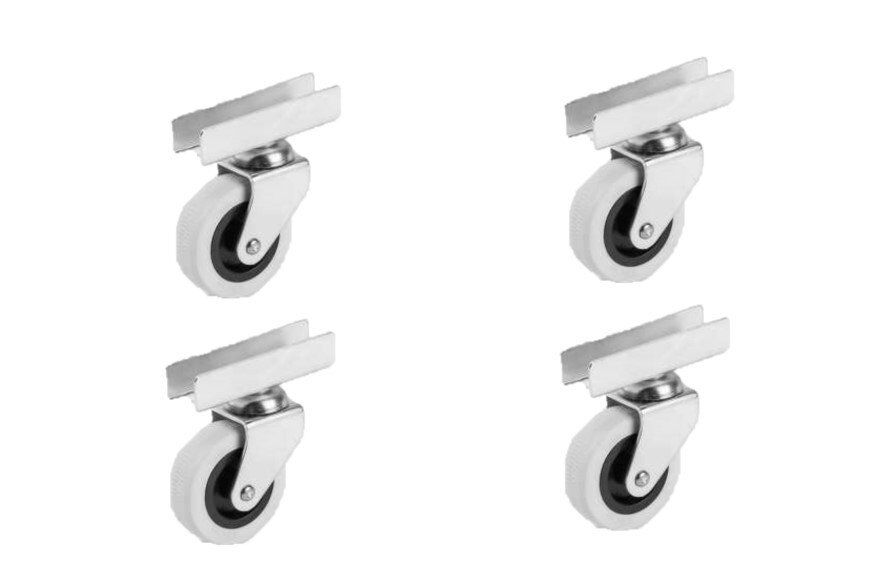 Hırdavatım 50x20 Gri Uzun U Tablalı Teker (4 Adet)