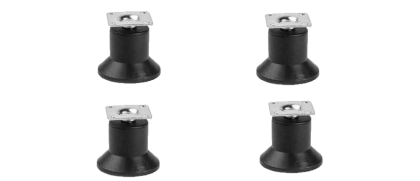 Hırdavatım Smart Tablalı Ayak 50 mm Siyah (4 Adet)