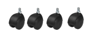 Hırdavatım Plastik Büyük Vidalı Tekerlek (4 Adet)
