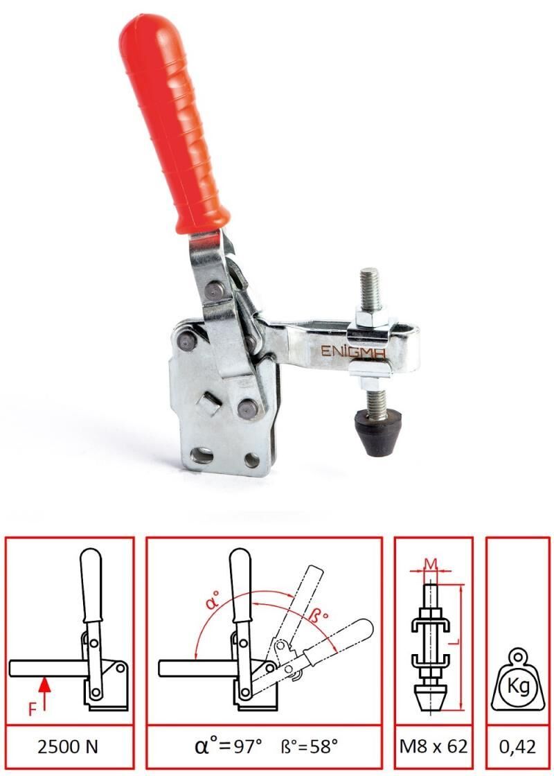 Enigma  1207 UD Dikey Pozisyon Dikey Taban Klemp (1103D)