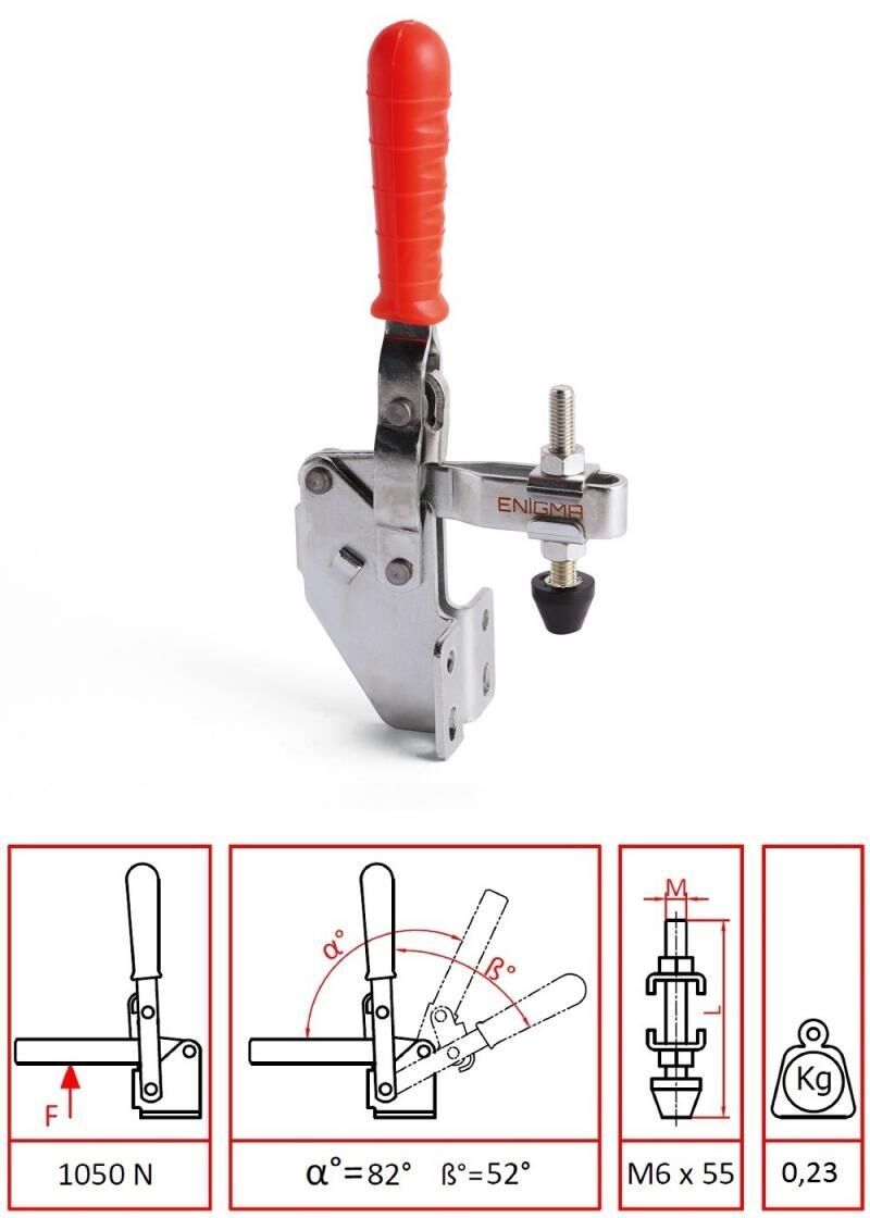 Enigma  1202 UFA Dikey Pozisyon Alın Taban Klemp (1102A)